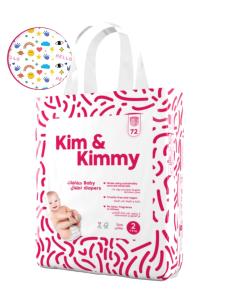 Подгузники Kim&Kimmy, размер 2, 4-8кг, 72шт